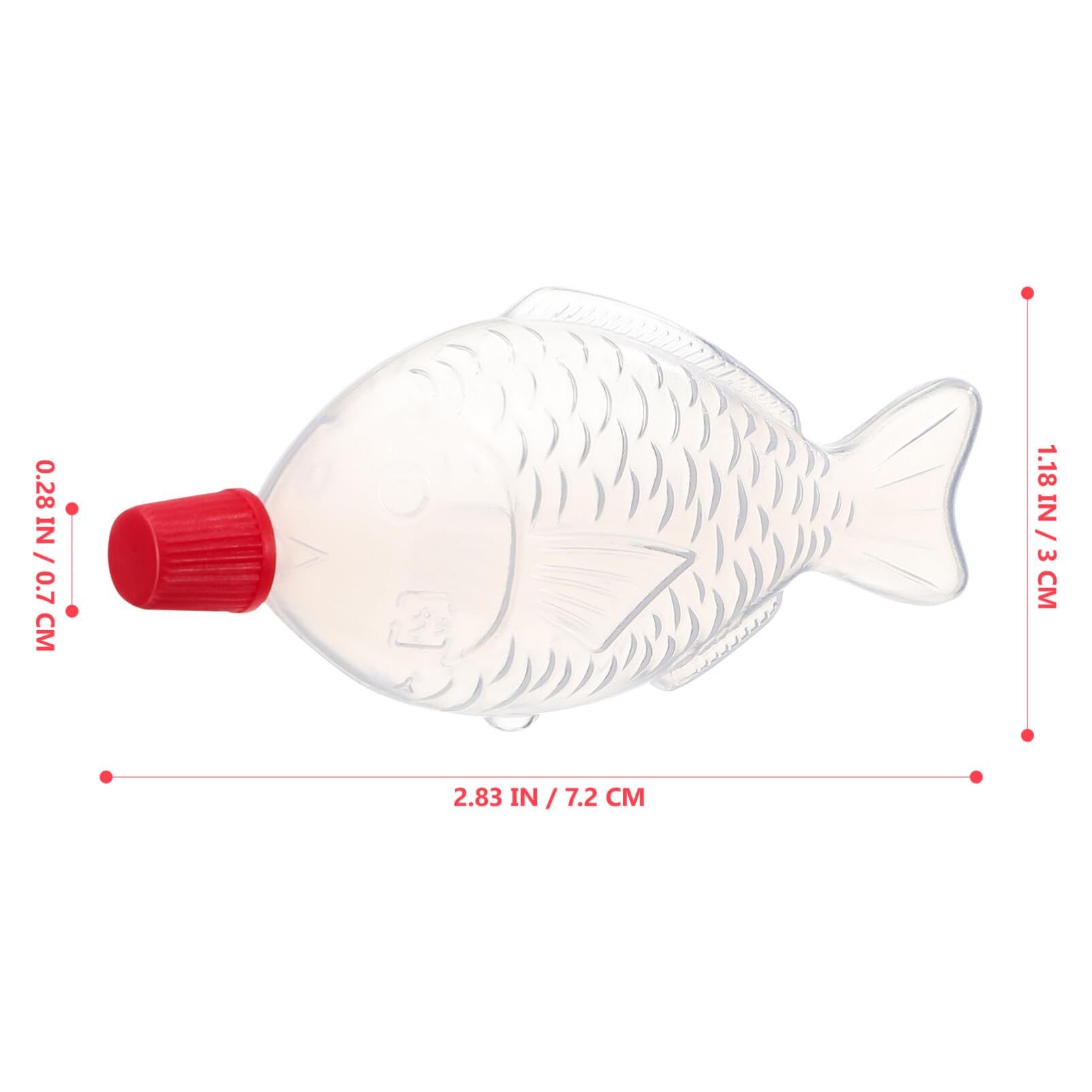 Pretyzoom 100Pcs Mini Squeeze Bottles, 8Ml Fish Shape Sauce Bottle, Plastic Condiment Bottles For Sushi Soya Sauce, Disposable